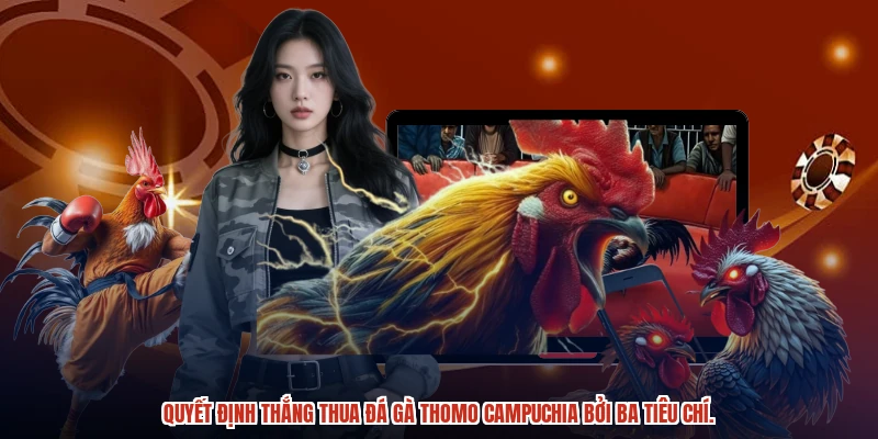Quyết định thắng thua đá gà thomo Campuchia bởi ba tiêu chí.
